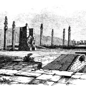 Ruins of Persepolis, ancient Persian residence in Persia Ruins of Persepolis, ancient Persian residence in Persia