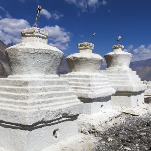 Sacred stupas in Ladakh, northern India