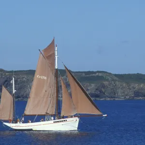 Sailing ship, vintage, two masters