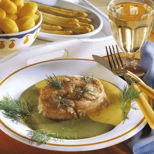 Salmon with Two Sauces Print Salmon with Two Sauces Print