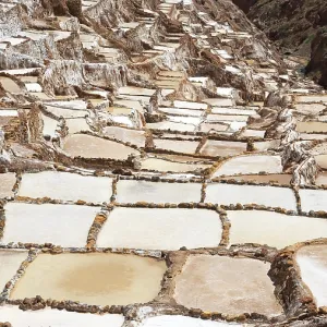 Salt terraces of Maras in Peru
