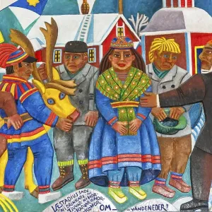 Sami art, the daily life of the Sami people Sami art, the daily life of the Sami people