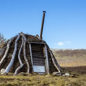 Sami hut, Kungsleden Trail, Abisko, Sweden, Europe Sami hut, Kungsleden Trail, Abisko, Sweden, Europe