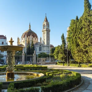 San Manuel y San Benito Parish seen from the Retiro Park in the city of Madrid