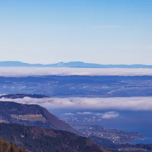 Sankt Wolfgang, view from Vormaueralm to Attersee