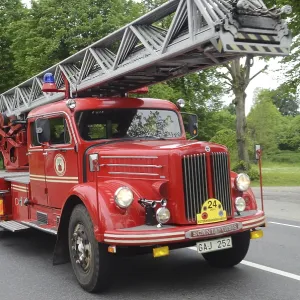 Scania Veteran Fire Truck Print - Ystad, Sweden 1958