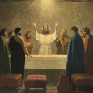 Scene from the biblical story, The Last Supper