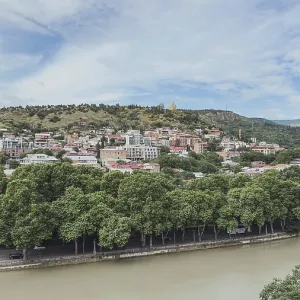 Scenic panoramic view of Tbilisi