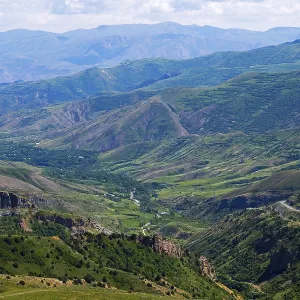 Scenic view of mountains and valleys Scenic view of mountains and valleys