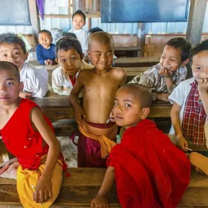 School children sitting at their desks School children sitting at their desks