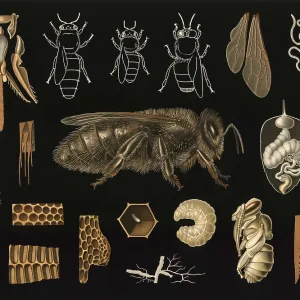 Scientific illustration with details Scientific illustration with details