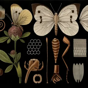 Scientific illustration with details Scientific illustration with details