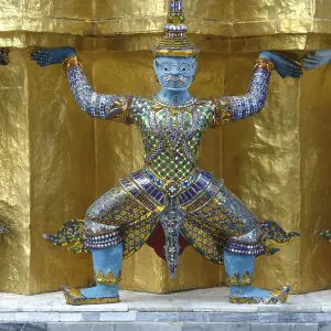 Sculpture at the Grand Palace in Bangkok, Thailand Sculpture at the Grand Palace in Bangkok, Thailand