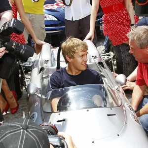 Sebastian Vettel in the Porsche Type 804 Formula 1 car