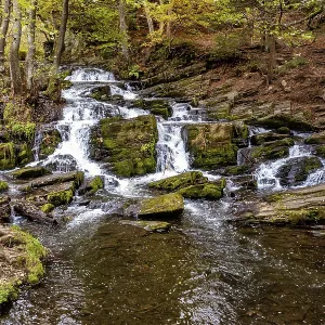 The Selke Valley in Autumn Selke Waterfall Harz Mountains The Selke Valley in Autumn Selke Waterfall Harz Mountains