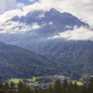 Serles mountain with cloud atmosphere