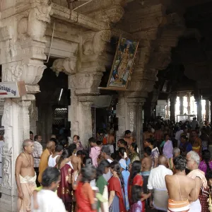 Shanmuga Vilasam Mandap Print, Tiruchendur Temple, India