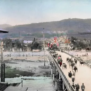 Shijo Ohashi bridge, Kyoto, Japan, Asia