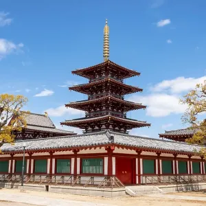 Shitennoji with five-storey pagoda