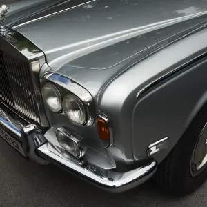 Silver vintage Rolls Royce