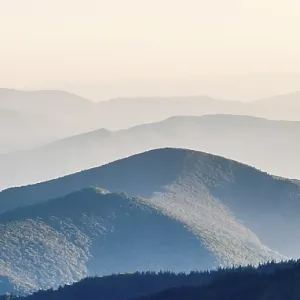 The simple layers of the Smokies at sunset - Smoky Mountain Nat