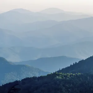 The simple layers of the Smokies at sunset - Smoky Mountain Nat
