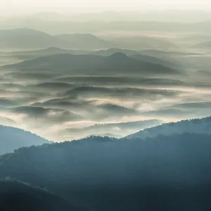 The simple layers of the Smokies at sunset - Smoky Mountain Nat
