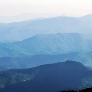 The simple layers of the Smokies at sunset - Smoky Mountain Nat