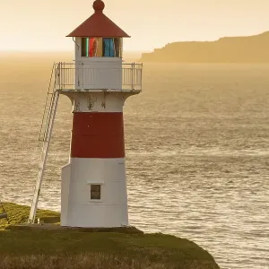 Skansin lighthouse at sunrise, historical fortress