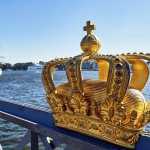 Skeppsholmsbron - Skeppsholm Bridge With Its Famous Golden Crown