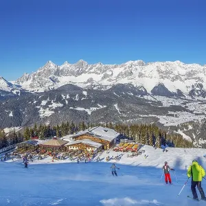 Ski area Reiteralm with view to the Dachstein massif Ski area Reiteralm with view to the Dachstein massif