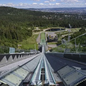 Former ski jump, Holmenkollen, Oslo, Norway