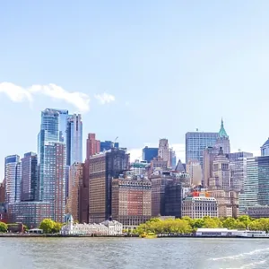 Skyline panorama of downtown Financial District and the Lower Manhattan Skyline panorama of downtown Financial District and the Lower Manhattan