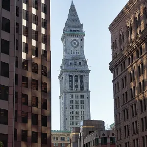 Skyscraper, Clock Tower, Custom House Tower in Boston