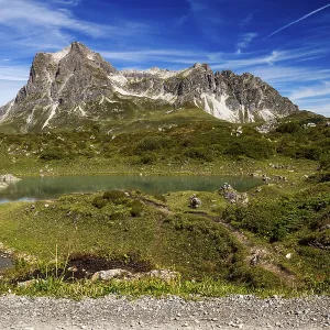 Alpine Landscape Print, GroBer Widderstein Mountain, Schrocken Austria
