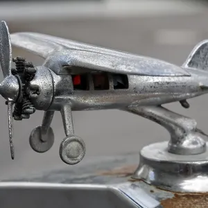 Small plane with a propeller and an air-cooled radial engine Small plane with a propeller and an air-cooled radial engine