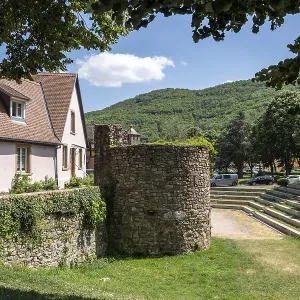 Small watch tower in Kaysersberg in Alsace region Small watch tower in Kaysersberg in Alsace region