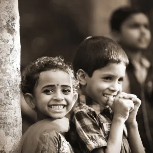 Smiling children, Kerala, South India, India