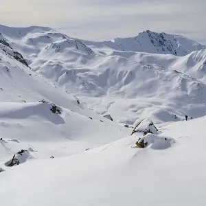 Snow-covered mountains, Wattentaler Lizum
