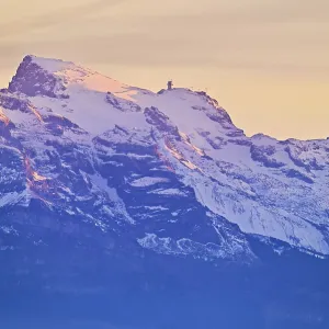 Snow-covered Titlis in evening light Snow-covered Titlis in evening light
