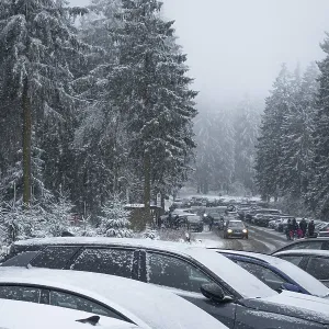 After it has snowed in the Taunus (Hesse)