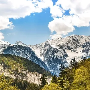 Snowy Alps, Wetterstein, Garmisch-Partenkirchen District Snowy Alps, Wetterstein, Garmisch-Partenkirchen District