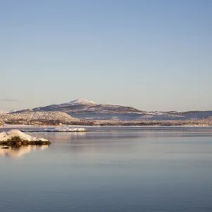 Snowy landscape, Tranoybotn at the Tranoyfjord