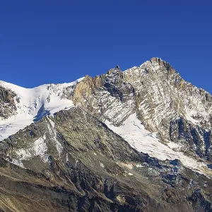Snowy peak of Weisshorn mountain
