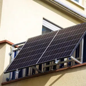 Solar cells on an apartment building