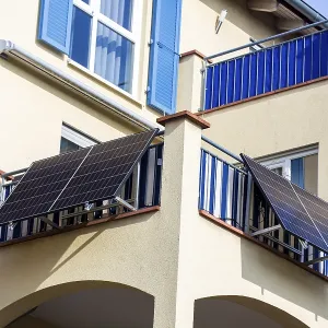 Solar cells on an apartment building