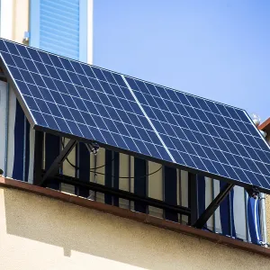 Solar cells on an apartment building