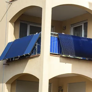 Solar cells on an apartment building