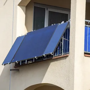 Solar cells on an apartment building