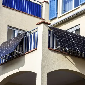 Solar cells on an apartment building